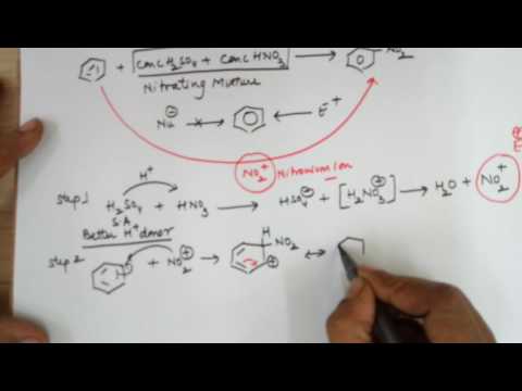 Nitration of benzene mechanism in easy steps by Seema Makhijani