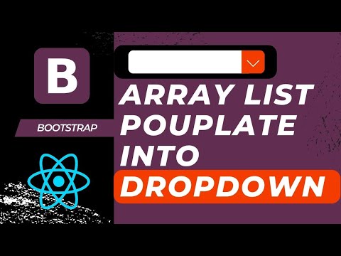 Dropdown In React Js Bootstrap Dropdown Reactjs Array List