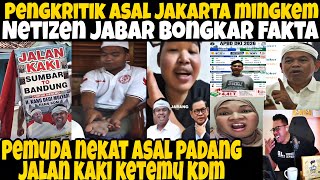 Download lagu PENGKRITIK ASAL JAKARTA MINGKEM❗️NETIZEN JABAR BONGKAR FAKTA-PEMUDA NEKAT ASAL PADANG KTMU KDM mp3