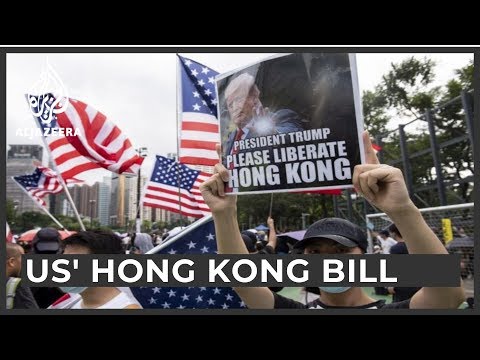Hong Kong: Thousands gather to thank US for human rights bill
