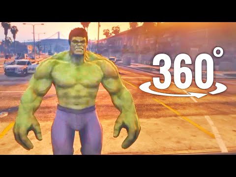 360° video | Marvel Avengers VR HULK GTA 5 Mod Virtual Reality
