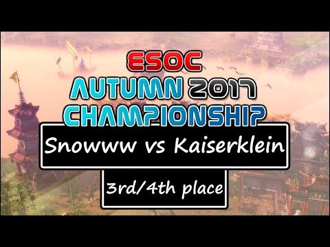 [AoE3] ESOC Autumn Tournament — BRONZE MATCH: Snowww vs Kaiserklein
