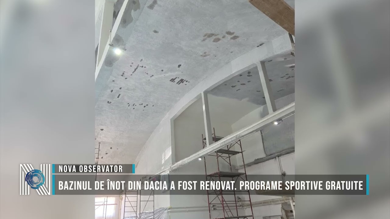 Bazinul de înot din Dacia a fost renovat. Programe sportive gratuite