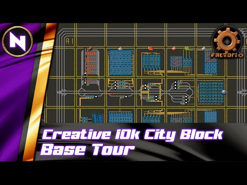 CREATIVE 10k SCIENCE / MIN CITY BLOCK TRAIN BASE | Factorio Base Tour