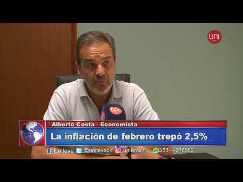 La inflación de febrero trepó 2,5%