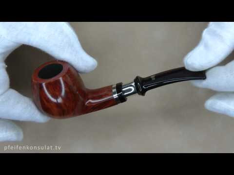 Poul Stanwell Collection Nr.182 smooth brown 9mm Filter 3817 @Pipe-Embassy.com