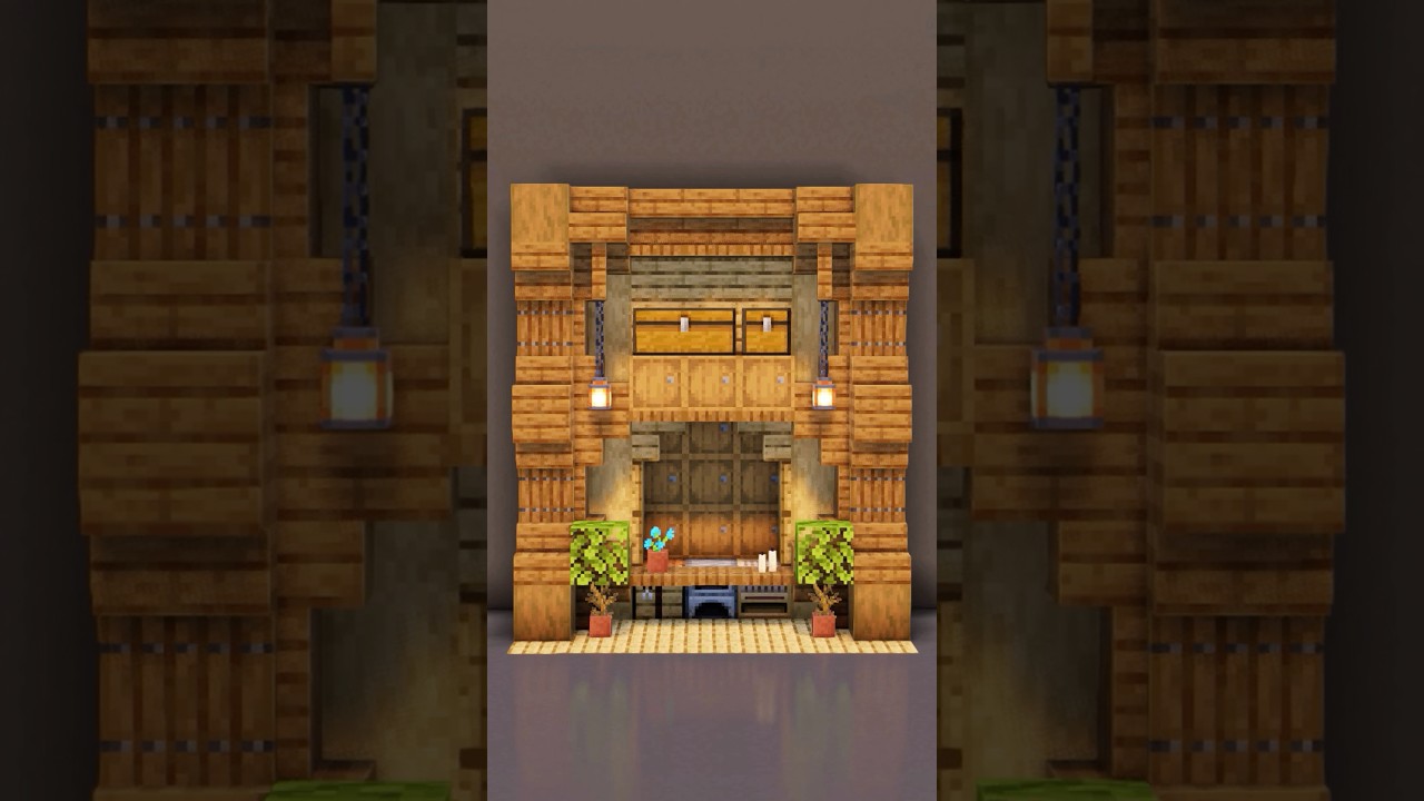 【マイクラ建築】収納できる棚の作り方アイデア #shorts #minecraftbuilds #minecrafttutorial #マインクラフト #マイクラ