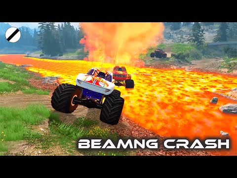 TOP 5 Cars vs Lava River - BeamNG.drive - 😱 BEST Compilation