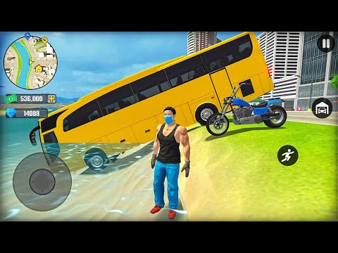 Bus, Police Car and Bike Driving in Open World Game - Android Gameplay #3