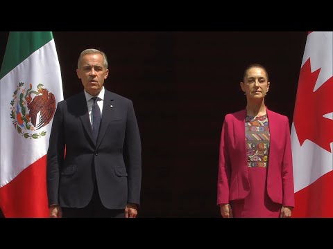 Mexican and Canadian National Anthem | Carney's Welcoming Ceremony 