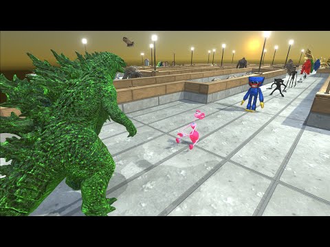 GODZILLA GREEN DEATH RUN - Animal Revolt Battle Simulator