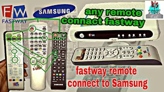 how to sync fastway remote with tv,  how to connect fastway remote to tv in hindi, kjs store Hindi