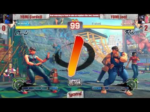 Yomi Gaming USF4 Capcom/Anime Week 4 Loser's Bracket YOMI Cardell (Chun-Li) vs YOMI Joel (Ryu)