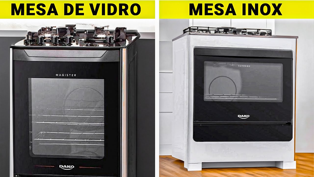 Escolha o Melhor Fogão para sua Cozinha / Fogões: INOX X VIDRO
