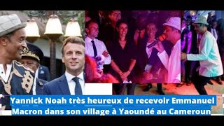 Yannick Noah reçoit Emmanuel Macron dans son village à Yaoundé au Cameroun