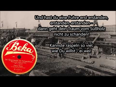 Im Grunewald ist Holzauktion   Harry Steier & Orchester, 1929