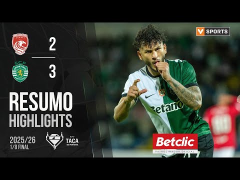 Resumo: Santa Clara 2-3 Sporting (Taça de Portugal 25/26)
