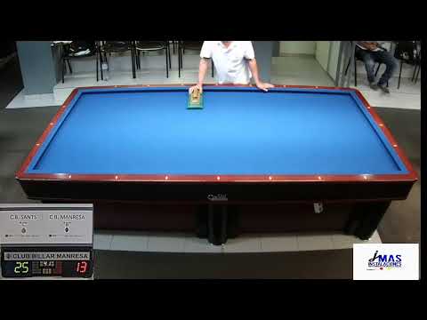 LLIGA CATALANA 3 BANDES 5ª  DIV: CB MANRESA B (EVA HERMIDA) - SANTS C (DAVID VEIGA)