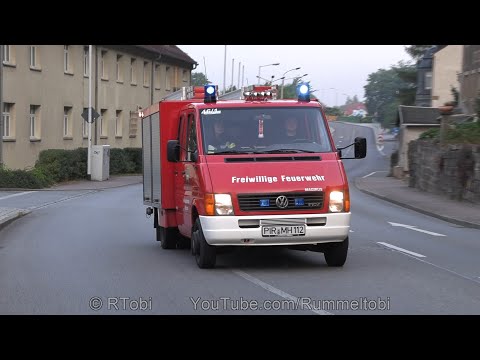 German volunteer fire dept. small VW LT35 engine/ pumper responding [GER | 31.7.2022]