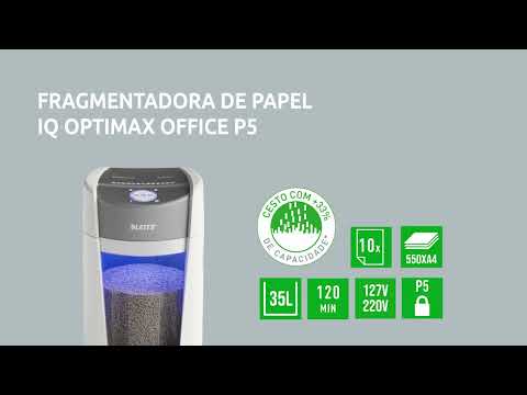 Vídeo do produto Fragmentadora de papel Tilibra 10 folhas - IQ Optimax Office P5 127V