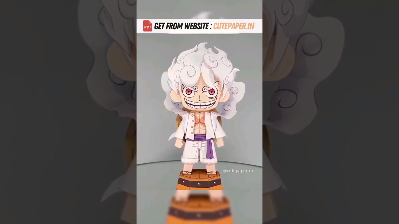 Luffy D Monkey | Gear5 Papercraft | #onepeice #fyp #papercraft