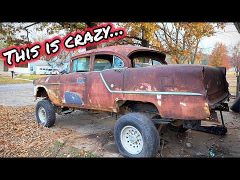 Mounting the Oldsmobile body!! High Class Trash Rat Rod Build Off pt.3