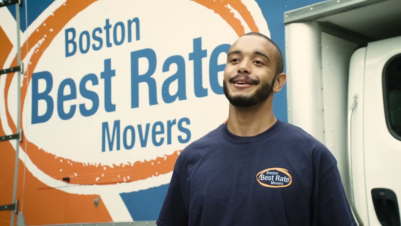Boston Best Rate Movers — Professional Moving Team & Trucks in Action