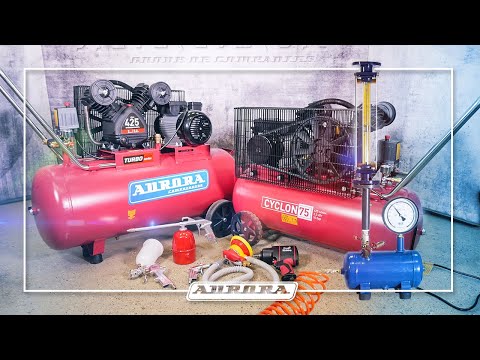 фото поршневой компрессор aurora cyclon-75 turbo (рабочий, но есть повреждение корпуса) 0