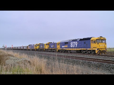 T371 & T392 Diesel Locomotives On 7739V Grain Train (30/8/2018) - PoathTV Australian Railways