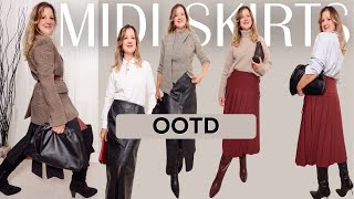 ELEGANT Outfits for WOMEN OVER 50 | 8 Midi Skirt OUTFIT FORMULAS