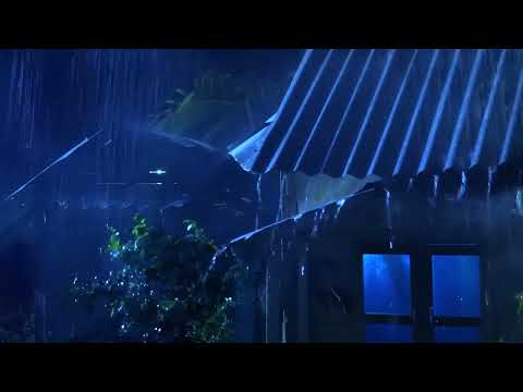 Pioggia sul Tetto   Dimentica L'insonnia e L'ansia con Forti Piogge e Tuoni Intensi di Notte