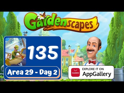 Gardenscapes Story - Part 135 - Area 29 - Day 2 - Gameplay