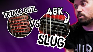 Video thumbnail for Heavy Hitters! Seymour Duncan Slug vs Schecter Tripocalypse! by Baritone Goat Studio