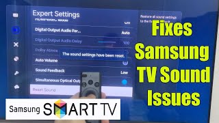 How To Reset Sound on Samsung Smart TV | Fixes Samsung TV Sound Issues