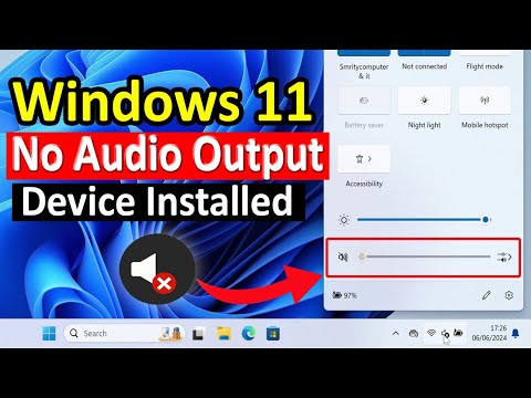 No audio output device installed windows 11, No sound problem windows 11, Fix No Sound windows 11