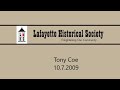 Tony Coe -- October 7th, 2009