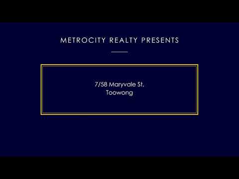 7/58 Maryvale Street, Toowong, Brisbane Western Region, 3 rūma, 2 rūma horoi, Unit
