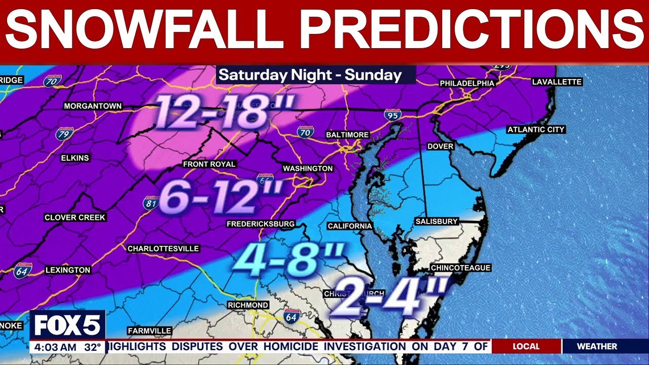FOX 5 AT 5AM: Snowfall predictions for DC, MD & VA