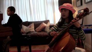 Sisi (7) and George (11) Play Bourree d'Auvergne, Suite Francaise, Paul Bazelaire