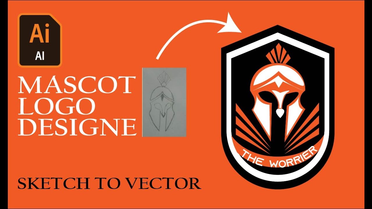 Illustrator Tutorial: Create a Vector Logo from a Rough Sketch - Mascot Design