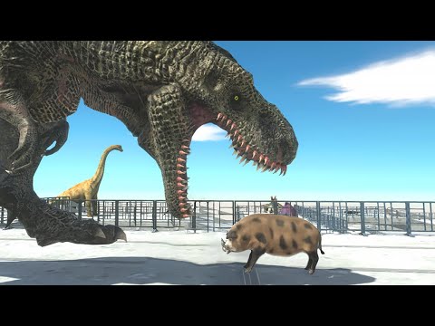 T-REX DEADLY CLIMBING - Animal Revolt Battle Simulator