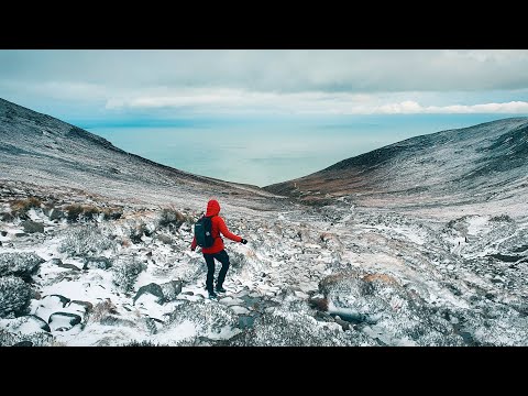 Rocky Mountain From Bloody Bridge, Mourne Mountains on  Snowy Day