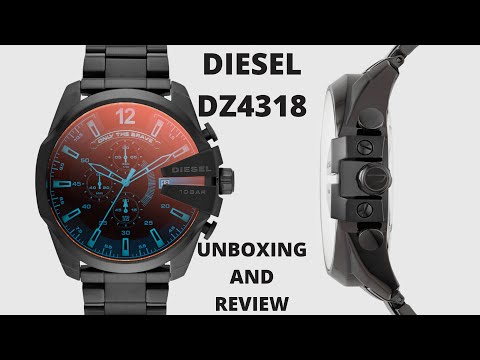 Diesel Mega Chief Watch for Men, Stainless Steel Chronograph Men's Watch, Color: Black video review thumbnail