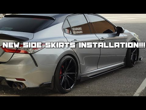 INSTALLING SIDE SKIRTS ON THE CAMRY WOW !!!!!!