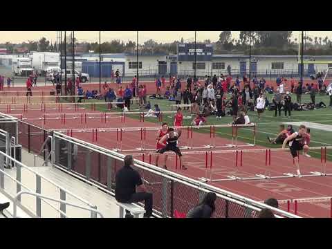 JVB 110m Hurdles vs Servite & Rosary 3-7-18 - Los Alamitos Boys