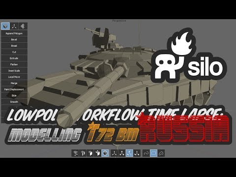 Modelling Russian T-72BM in Silo 3d