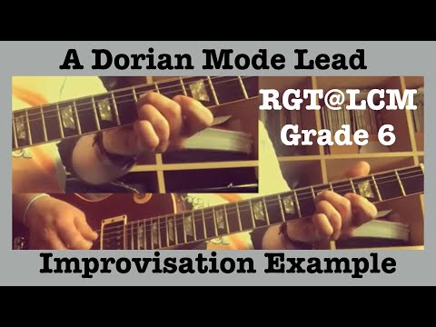 RGT@LCM Grade 6 - Electric Guitar - Lead Example Improvisation - A Dorian Mode - Guitar Lesson - Tab