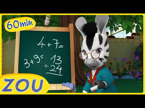 ZOU va à l'école | Compilation 1H | ZOU en français 🦓 | Dessins animés