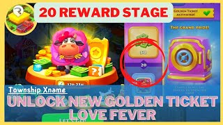 TOWNSHIP HACK 20 REWARD STAGE GOLDEN TICKET LOVE FEVER UNLOCK FREE #township #townshiphack