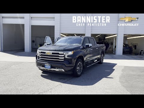 2022 Chevrolet Silverado 1500 Crew Cab Standard Box 4-Wheel Drive High Country in Gray for sale at Bannister Chevrolet Penticton in Penticton, BC